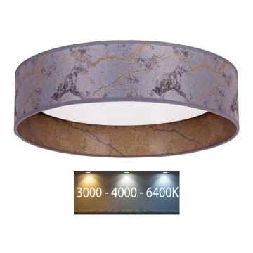 Brilagi - Светодиодный потолочный светильник VELVET LED/24W/230V диаметр 40 см 3000/4000/6400K серый/золотой