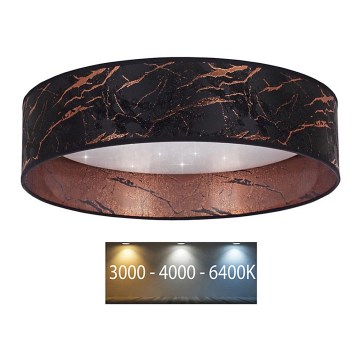 Brilagi - Светодиодный потолочный светильник VELVET STAR LED/24W/230V диаметр 40 см 3000K/4000K/6400K черный/медный