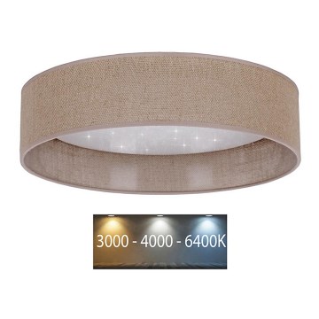 Brilagi - Светодиодный потолочный светильник VELVET STAR LED/24W/230V диаметр 40 см 3000K/4000K/6400K коричневый