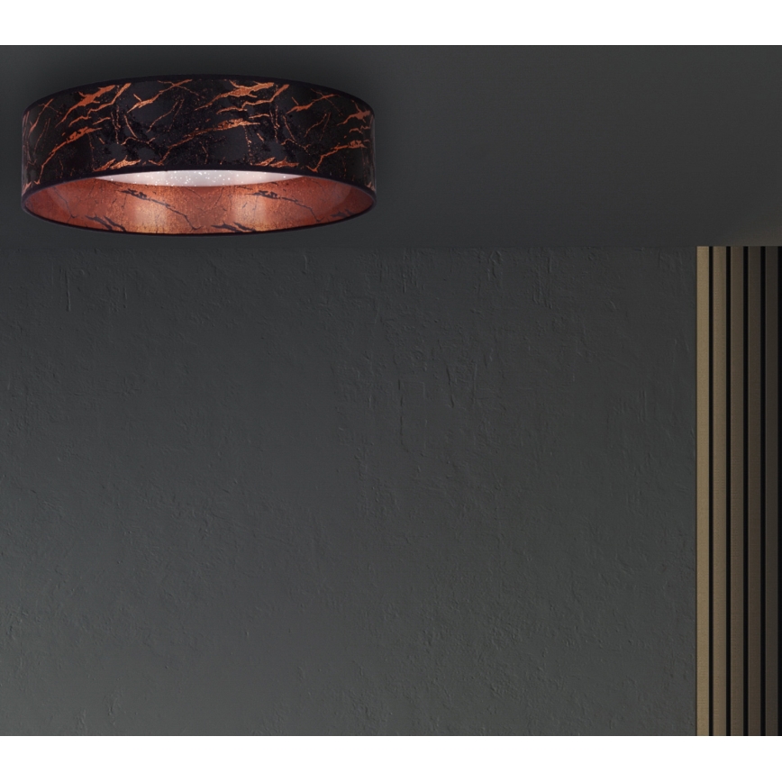 Brilagi - Светодиодный потолочный светильник VELVET STAR LED/24W/230V диаметр 40 см 3000K/4000K/6400K черный/медный