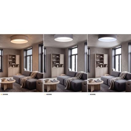 Brilagi - светодиодный потолочный светильник VELVET VARI LED/24W/230V 3000/4000/6500K, диаметр 45 см, серый