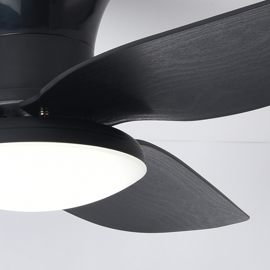 Brilagi - Светодиодный регулируемый потолочный вентилятор LED/30W/230V 3000-6500K черный + пульт дистанционного управления