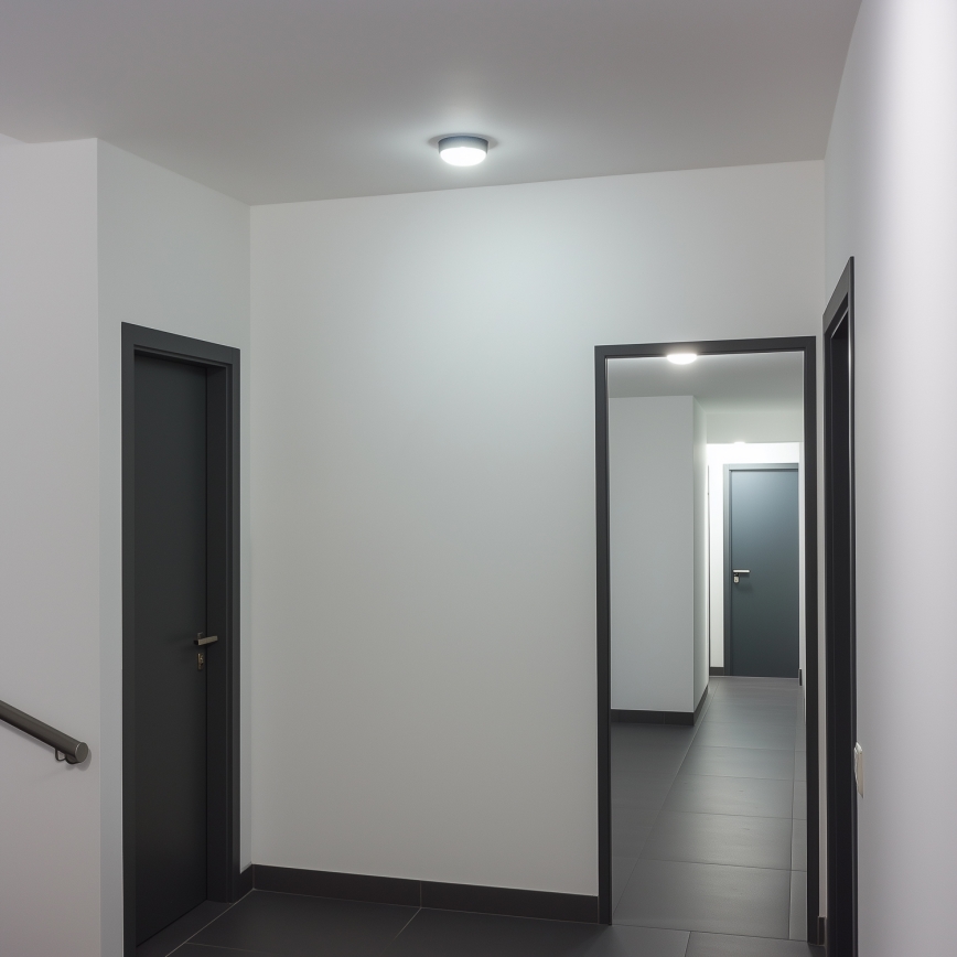 Brilagi - Светодиодный потолочный промышленный светильник SIMA LED/12W/230V IP65 черный