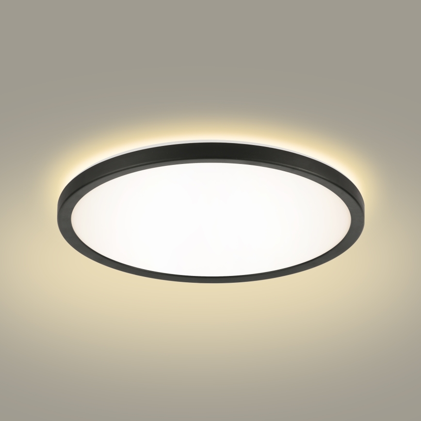 Brilagi - Светодиодный потолочный RGBW-светильник с регулированием яркости ULTRA SLIM LED/18W/230V 2700-6500K диаметр 30 см черный + дистанционное управление