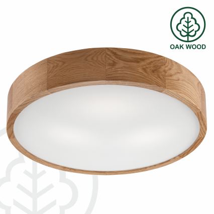 Brilagi - Светодиодный потолочный светильник CARVALHO 3xE27/60W/230V дуб диаметр 47,5 см
