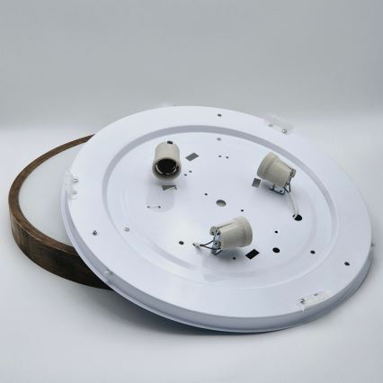 Brilagi - Светодиодный потолочный светильник CARVALHO SLIM 3xE27/60W/230V дуб диаметр 47 см