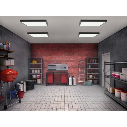 Brilagi - Светодиодный потолочный светильник для ванной комнаты FRAME LED/40W/230V 60x60 см IP44 черный