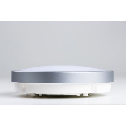 Brilagi - Светодиодный потолочный светильник для ванной комнаты PERA 18W/230V диаметр 22 см IP65 серебристый