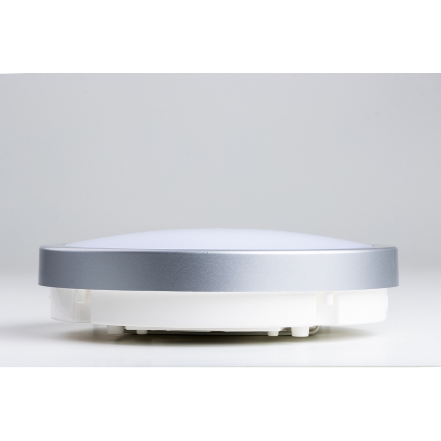 Brilagi - Светодиодный потолочный светильник для ванной комнаты PERA 18W/230V диаметр 22 см IP65 серебристый