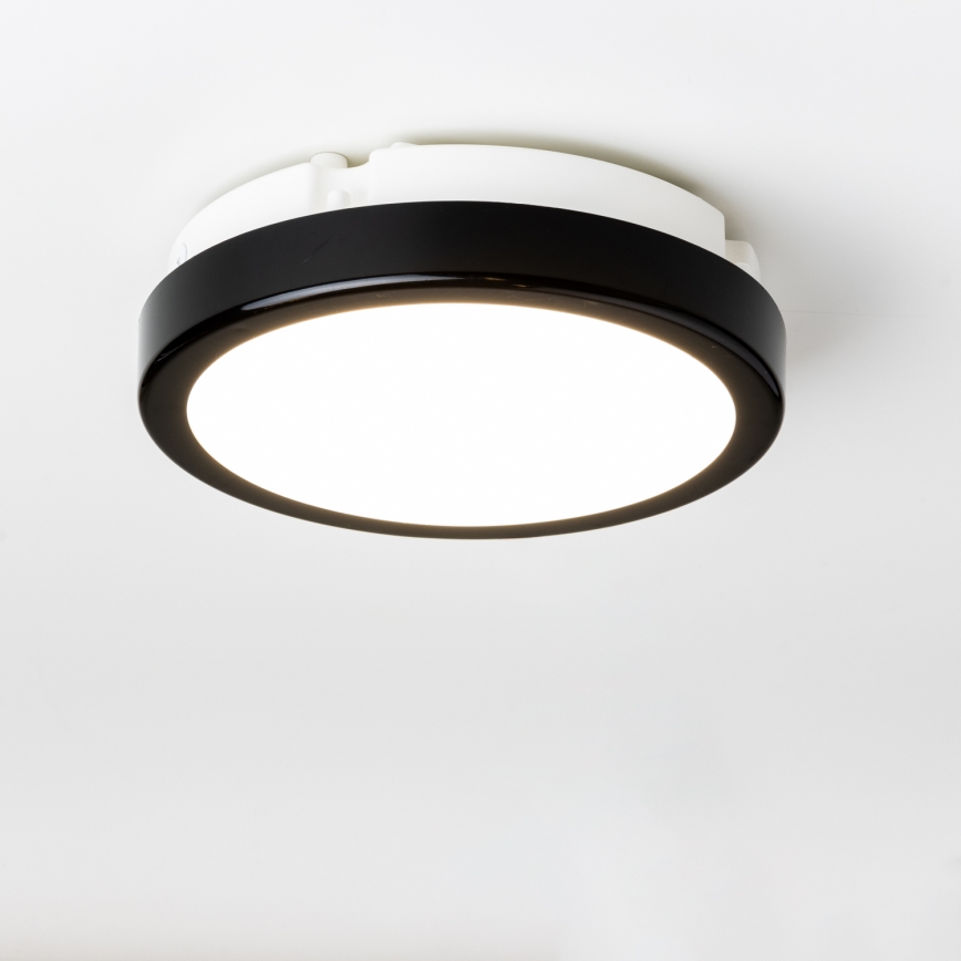 Brilagi - Светодиодный потолочный светильник для ванной комнаты PERA LED/12W/230V диаметр 18 см IP65 черный