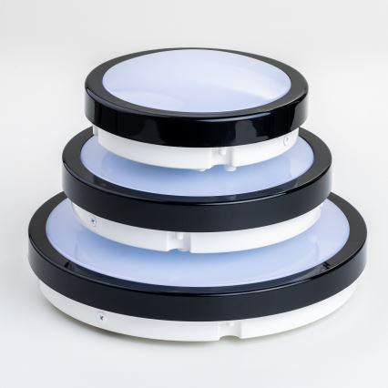 Brilagi - Светодиодный потолочный светильник для ванной комнаты PERA LED/12W/230V диаметр 18 см IP65 черный