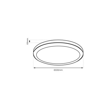 Brilagi - Светодиодный потолочный светильник для ванной комнаты PERA LED/18W/230V диаметр 22 см IP65 белый