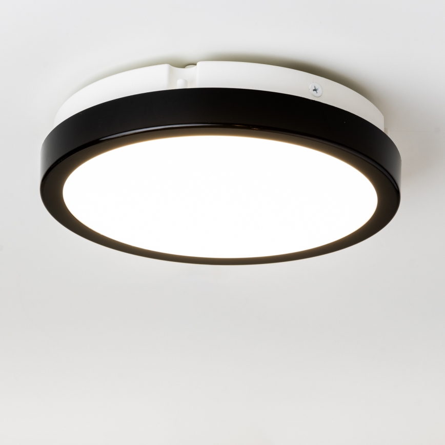 Brilagi - Светодиодный потолочный светильник для ванной комнаты PERA LED/18W/230V диаметр 22 см IP65 черный