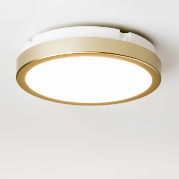 Brilagi - Светодиодный потолочный светильник для ванной комнаты PERA LED/18W/230V диаметр 22 см IP65 золотистый