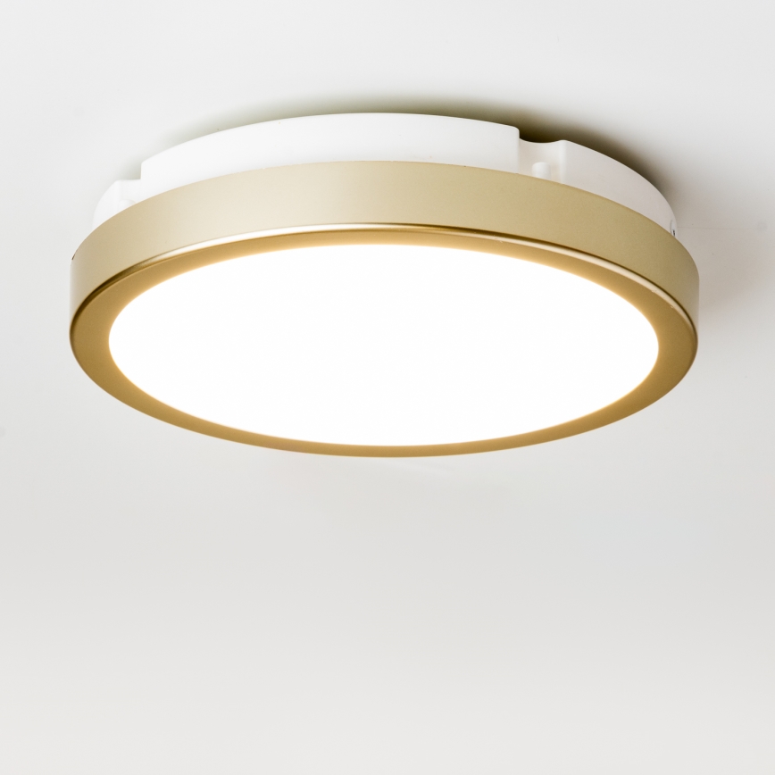 Brilagi - Светодиодный потолочный светильник для ванной комнаты PERA LED/18W/230V диаметр 22 см IP65 золотистый
