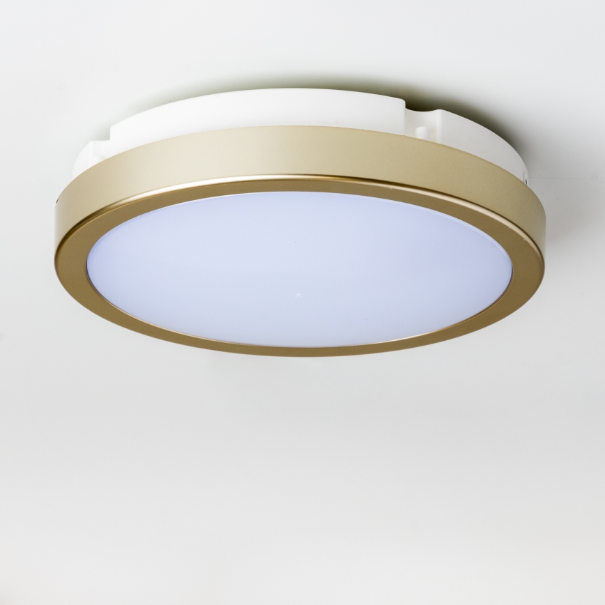 Brilagi - Светодиодный потолочный светильник для ванной комнаты PERA LED/18W/230V диаметр 22 см IP65 золотистый