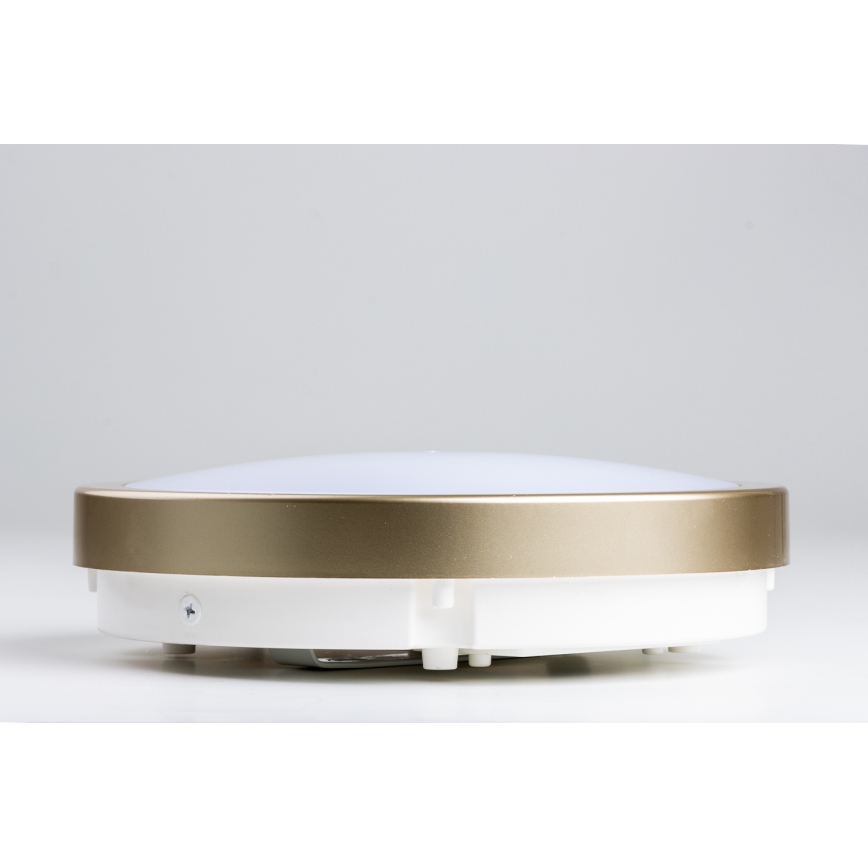Brilagi - Светодиодный потолочный светильник для ванной комнаты PERA LED/18W/230V диаметр 22 см IP65 золотистый