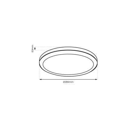 Brilagi - Светодиодный потолочный светильник для ванной комнаты PERA LED/24W/230V диаметр 28 см IP65 черный