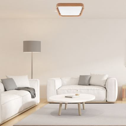 Brilagi - Светодиодный потолочный светильник MANAROLA CUBIC LED/24W/230V 3000-6500K дуб + пульт ДУ