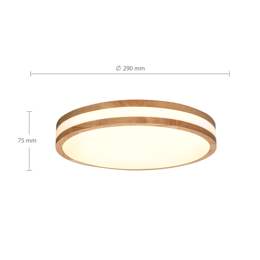 Brilagi - Светодиодный потолочный светильник MOLINA LED/24W/230V дуб диаметр 29 см