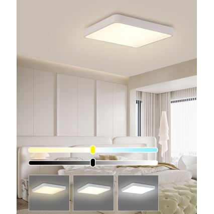 Brilagi - Светодиодный потолочный светильник POOL LED/48W/230V 3000/4500/6000K 50x50 см белый