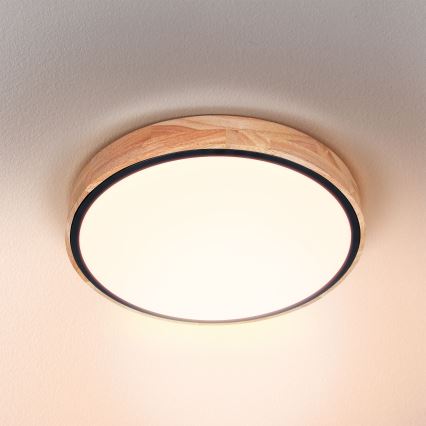 Brilagi - Светодиодный потолочный светильник с регулированием яркости GLORIA LED/48W/230V 3000-6500K дуб диаметр 40 см + дистанционное управление