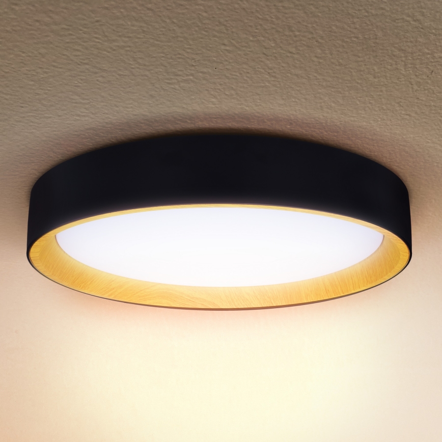 Brilagi - Светодиодный потолочный светильник с регулированием яркости LARIOS LED/60W/230V 3000-6500K диаметр 49 см черный + дистанционное управление