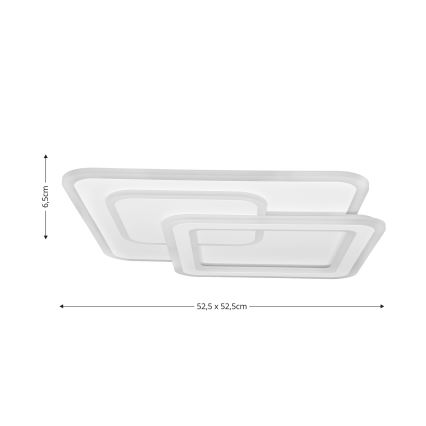 Brilagi - Светодиодный потолочный светильник с регулированием яркости MODERN LED/80W/230V 2700-6500K 52,5x52,5 см + дистанционное управление