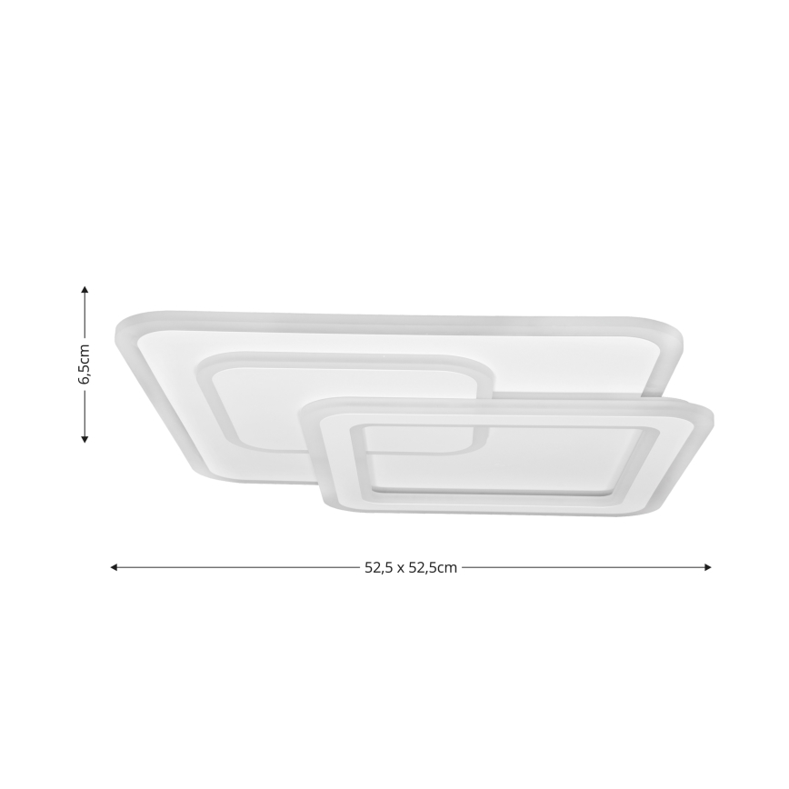 Brilagi - Светодиодный потолочный светильник с регулированием яркости MODERN LED/80W/230V 2700-6500K 52,5x52,5 см + дистанционное управление