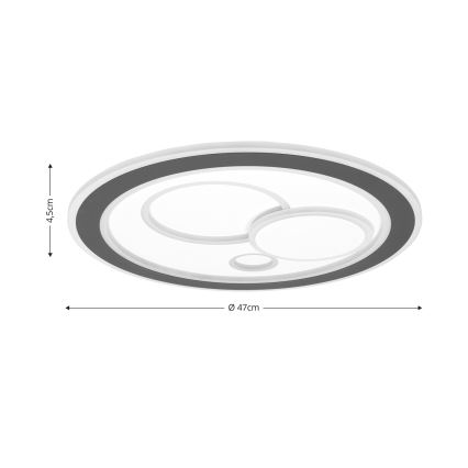 Brilagi - Светодиодный потолочный светильник с регулированием яркости MODERN LED/89W/230V 2700-6500K диаметр 47 см + дистанционное управление