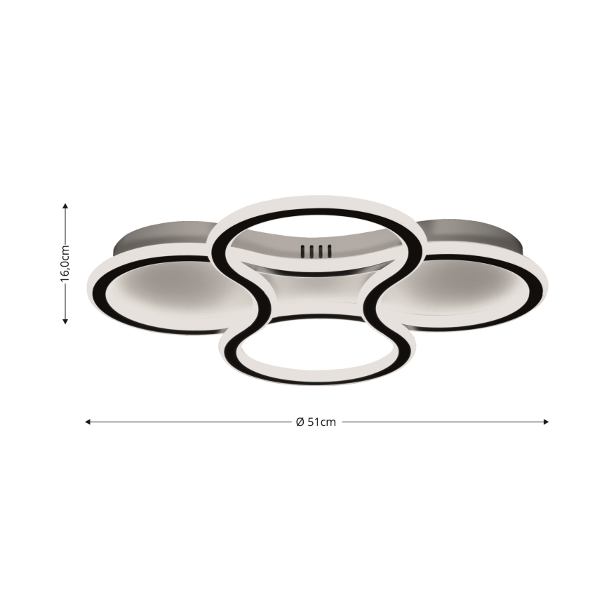 Brilagi - Светодиодный потолочный светильник с регулированием яркости ORELLI LED/53W/230V 3000/4000/6000K + дистанционное управление