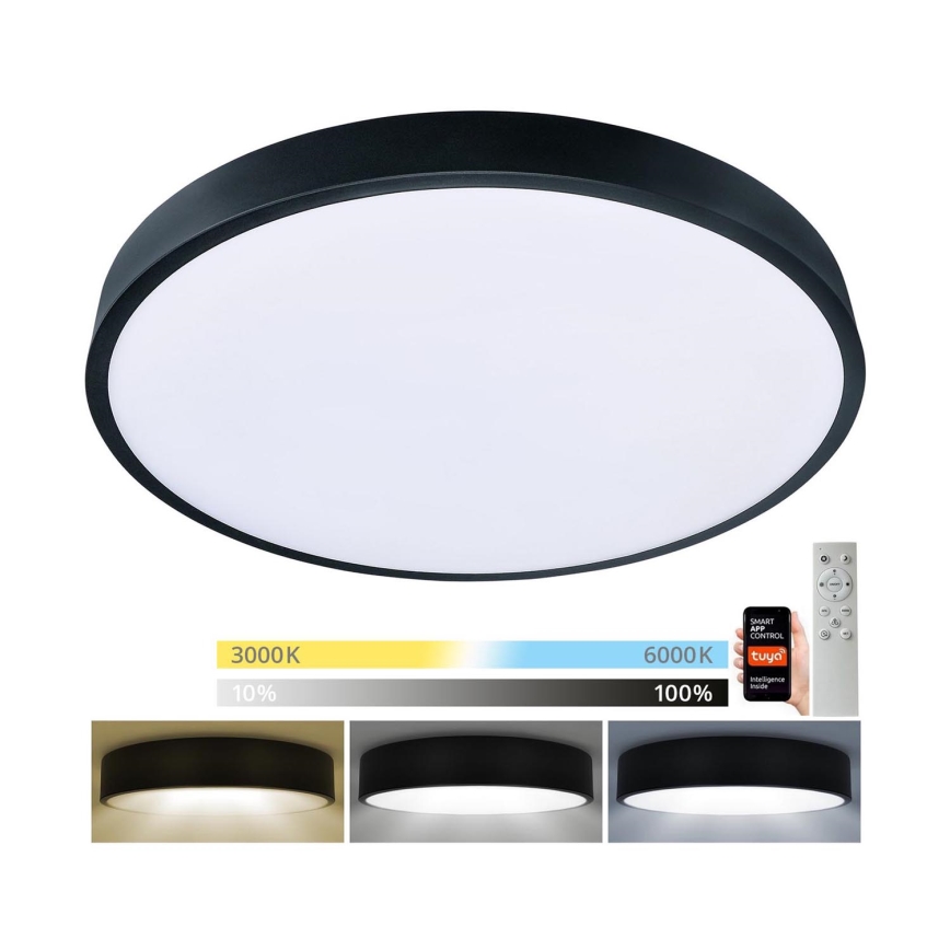 Brilagi - Светодиодный потолочный светильник с регулированием яркости POOL SMART LED/60W/230V 50 см 3000-6000K Wi-Fi Tuya + дистанционное управление черный