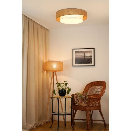 Brilagi - Светодиодный потолочный светильник с регулированием яркости SHINE LED/24W/230V диаметр 60 см 3000/4000/6500K бежевый/кремовый + дистанционное управление