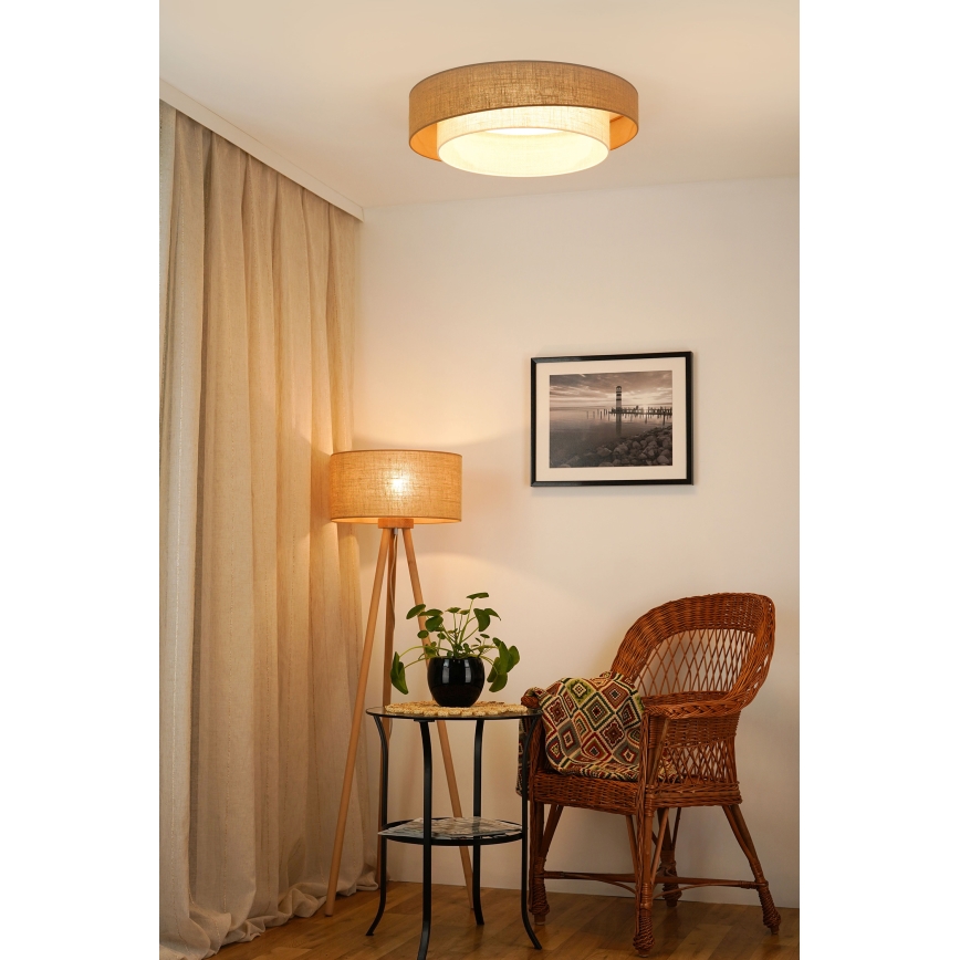 Brilagi - Светодиодный потолочный светильник с регулированием яркости SHINE LED/24W/230V диаметр 60 см 3000/4000/6500K бежевый/кремовый + дистанционное управление