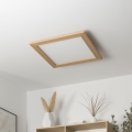 Brilagi - Светодиодный потолочный светильник с регулированием яркости SLIMFRAME WOOD LED/36W/230V 49,5x49,5 см 3000-6000K коричневый + дистанционное управление