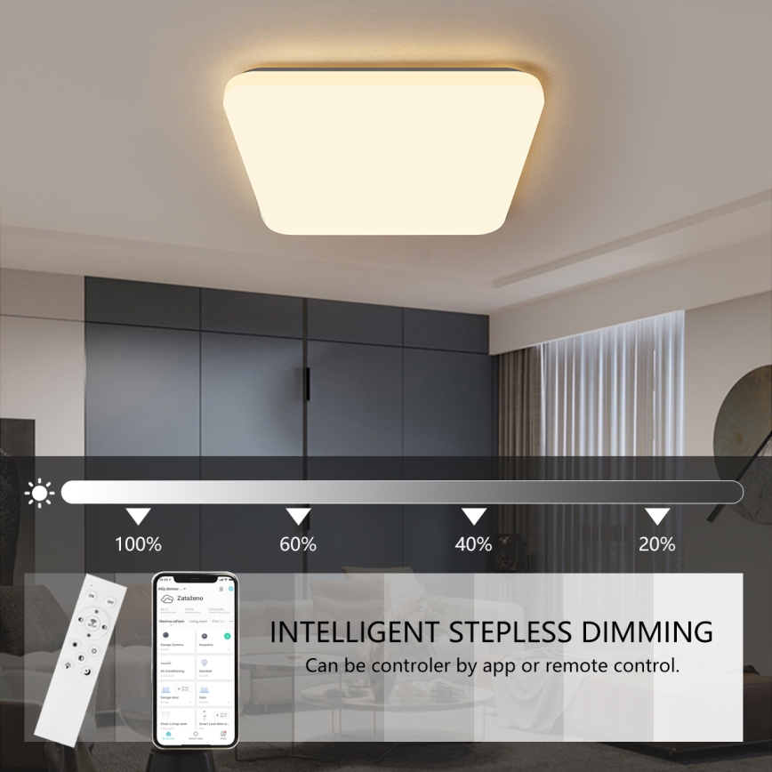 Brilagi - Светодиодный потолочный светильник с регулированием яркости SMART LED/36W/230V 2700-6500K Wi-Fi Tuya + дистанционное управление