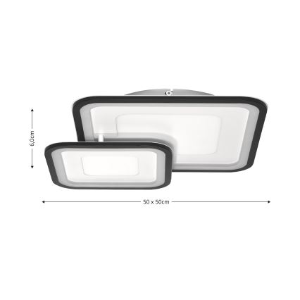 Brilagi - Светодиодный потолочный светильник с регулированием яркости TANDORA LED/49W/230V 3000/4000/6000K + дистанционное управление