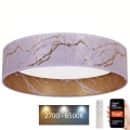 Brilagi - Светодиодный потолочный светильник с регулированием яркости VELVET SMART LED/36W/230V диаметр 55 см 2700-6500K Wi-Fi Tuya белый/золотой + дистанционное управление