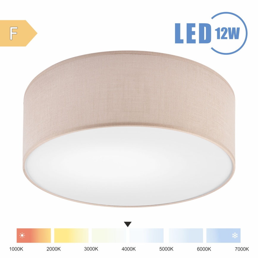 Brilagi - Светодиодный потолочный светильник SIRIJA LED/12W/230V диаметр 35 см бежевый
