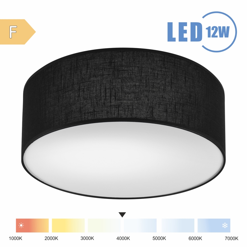 Brilagi - Светодиодный потолочный светильник SIRIJA LED/12W/230V диаметр 35 см черный