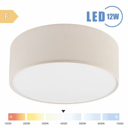 Brilagi - Светодиодный потолочный светильник SIRIJA LED/12W/230V диаметр 35 см кремовый