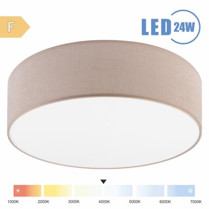 Brilagi - Светодиодный потолочный светильник SIRIJA LED/24W/230V диаметр 45 см бежевый