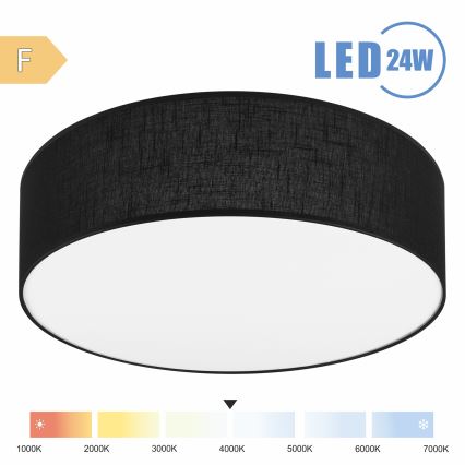 Brilagi - Светодиодный потолочный светильник SIRIJA LED/24W/230V диаметр 45 см черный