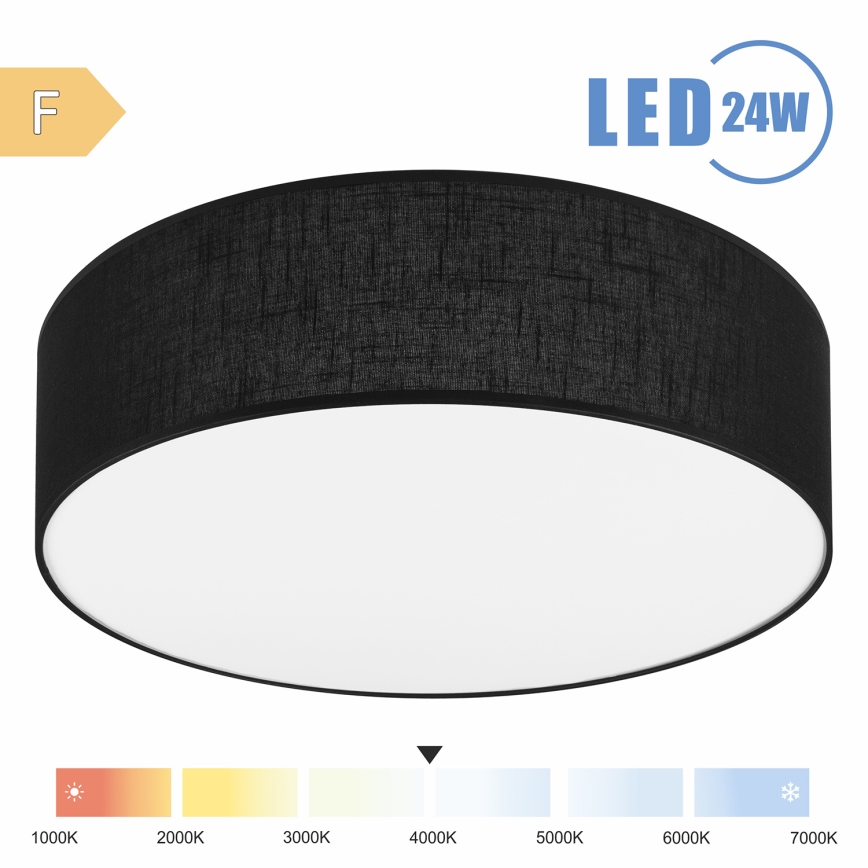 Brilagi - Светодиодный потолочный светильник SIRIJA LED/24W/230V диаметр 45 см черный