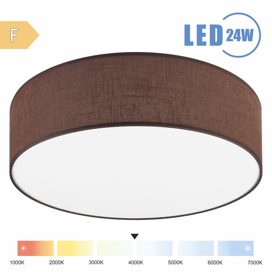Brilagi - Светодиодный потолочный светильник SIRIJA LED/24W/230V диаметр 45 см коричневый