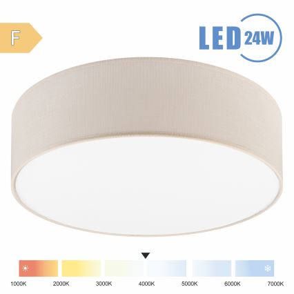 Brilagi - Светодиодный потолочный светильник SIRIJA LED/24W/230V диаметр 45 см кремовый
