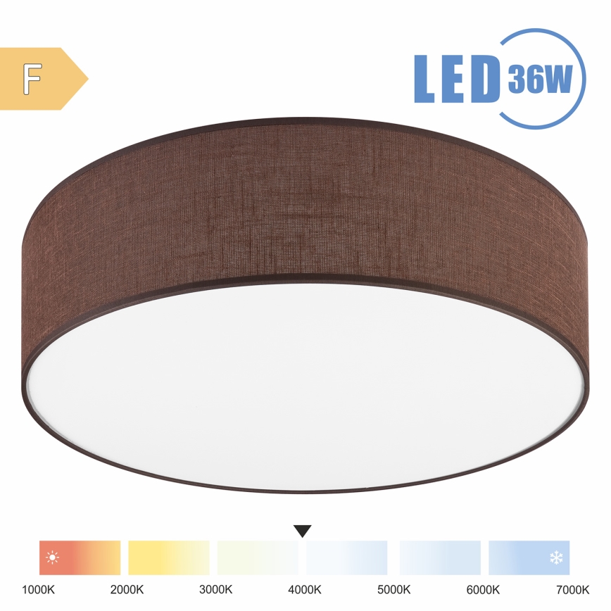 Brilagi - Светодиодный потолочный светильник SIRIJA LED/36W/230V диаметр 45 см коричневый