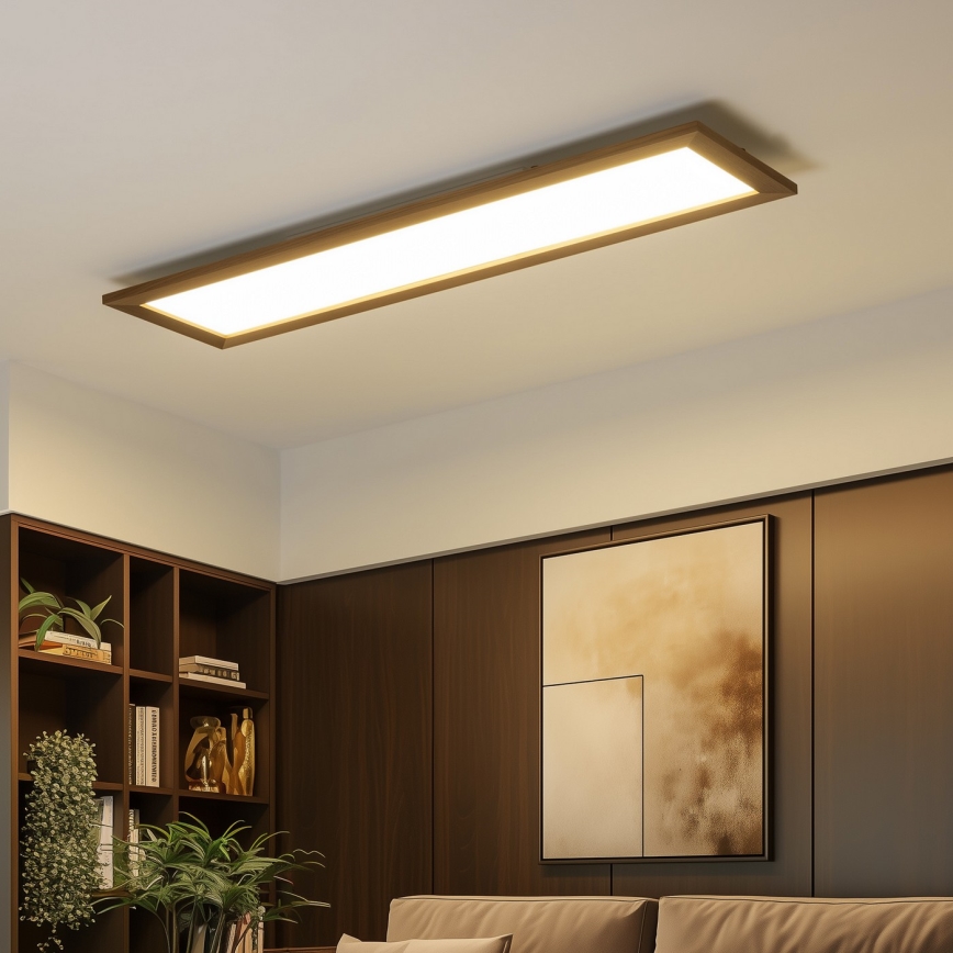 Brilagi - Светодиодный потолочный светильник SLIMFRAME WOOD LED/58W/230V 124x34 см темно-коричневый