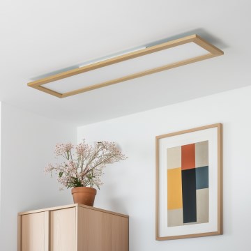 Brilagi - Светодиодный потолочный светильник SLIMFRAME WOOD LED/58W/230V 124x34 см коричневый