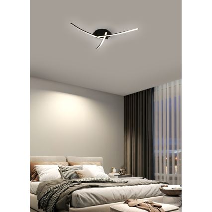 Brilagi - Светодиодный потолочный светильник STRIPES LED/24W/230V черный